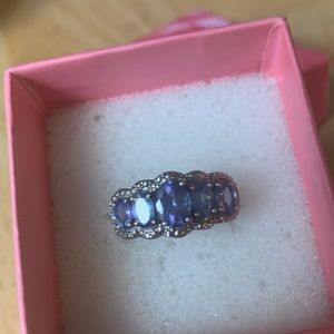Genuine tanzanite ring sterling silver 925